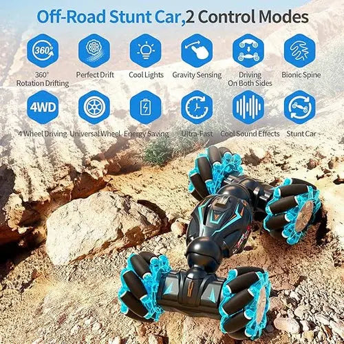 Stunt Car | 4WD 2.4GHz Remote Control Gesture Sensor Toy Cars | 360°stunt  car